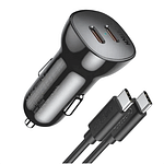 شاحن سيارة سريع مزدوج USB-C بقوة 40 واط - شحن فائق السرعة