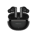 سماعات أذن لاسلكية Recci REP-W88 بخاصية إلغاء الضوضاء النشط (ANC)-أسود
