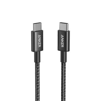 كيبل Anker A8752 H11 USB-C إلى USB-C مضفر بقوة 60 واط وسرعة 1 متر