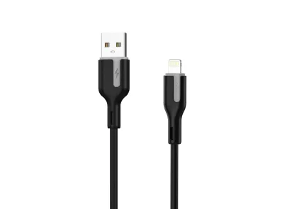 "كابل Choetech USB-A إلى Lightning (1 متر، TPE، أسود) - شحن ومزامنة موثوقة لأجهزة آبل "