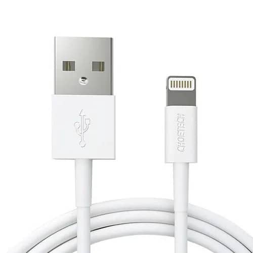 كابل شحن ومزامنة Choetech USB-A إلى Lightning معتمد من MFi بطول 1.2 متر - أبيض