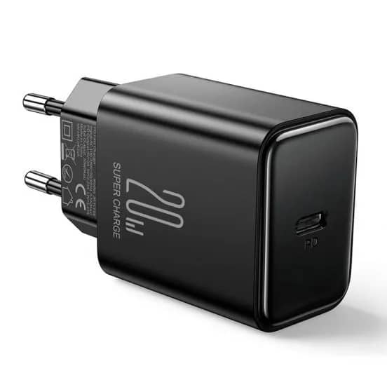 شاحن حائط Joyroom JR-TCF06 Flash Series بقوة 20 واط PD مع كابل Type-C بطول 1 متر - أبيض