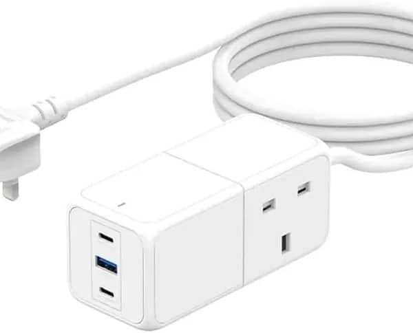 شاحن GaN بقوة 65 وات RC48U للابتوب والموبايلات من ريتشي - أبيض
