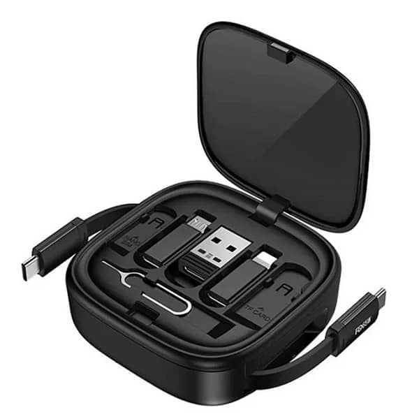 RECCI 5-in-1 شاحن كابل قابل للسحب متعدد المنافذ RS36T