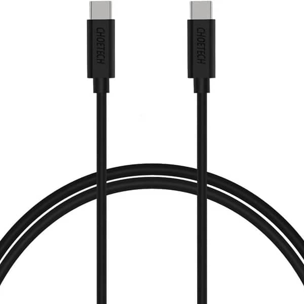 كابل Choelech (أو Cholich) Type-C إلى Type-C من الـ PVC باللون الأسود - توصيل فعال واقتصادي