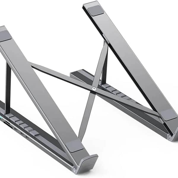 Choetech 7in1 HUB Stand - محطة توصيل USB-C متعددة الوظائف مع شحن PD و4K HDMI (رمادي)