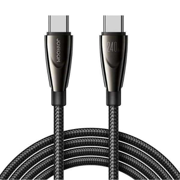 كيبل شحن بيانات سريع 240 واط SA31-CC5 Pioneer Series (Type-C إلى Type-C) 1.2 متر - أسود
