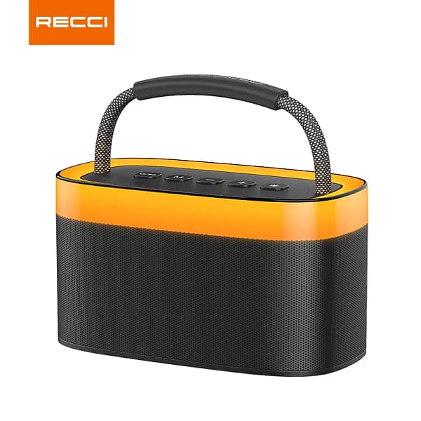 مكبر صوت Recci Phantom اللاسلكي بإضاءة RGB - موديل RSK-W40 أسود