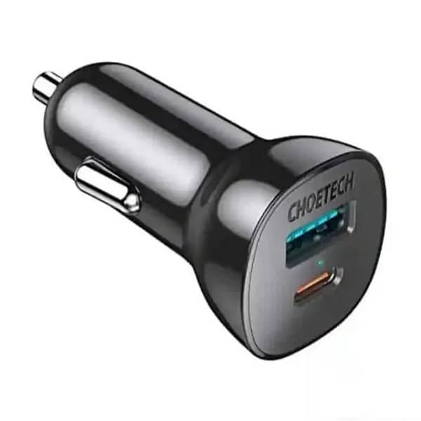 شاحن سيارة Choetech فائق السرعة 38 واط (PD20W + QC3.0)