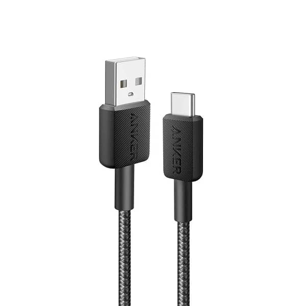 كيبل Anker 322 USB-A إلى USB-C - 3 أقدام - أسود (A81H5H11)