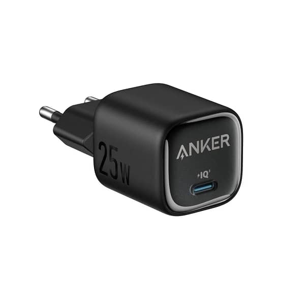 شاحن أنكر باور بورت 3 مكعب 25 واط بمنفذ USB-C، مدمج، أسود | Anker 511 Charger (Nano 3)