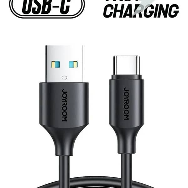 كيبل Joyroom S-A9 USB-A إلى Type-C أسود بطول 0.25 متر