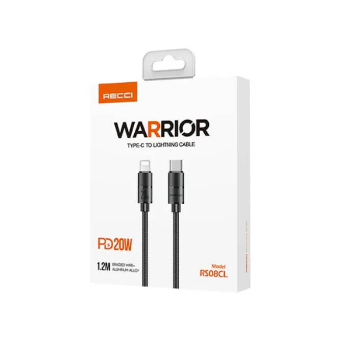 Recci RS08CL Warrior PD 20W Type-C to Type-C Fast Charging Cable 1.2m (Grey) - Image 3