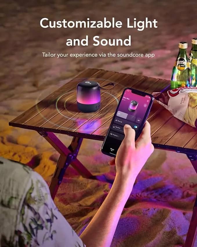 Anker Soundcore Glow Mini Bluetooth Speaker, Black | A3136011-18-month warranty from the local official agent - Image 2