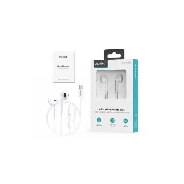 ⁦سماعات أذن رقمية سلكية بمنفذ Type-C (USB-C) - صوت عالي الجودة ومكالمات واضحة⁩ - الصورة ⁦2⁩