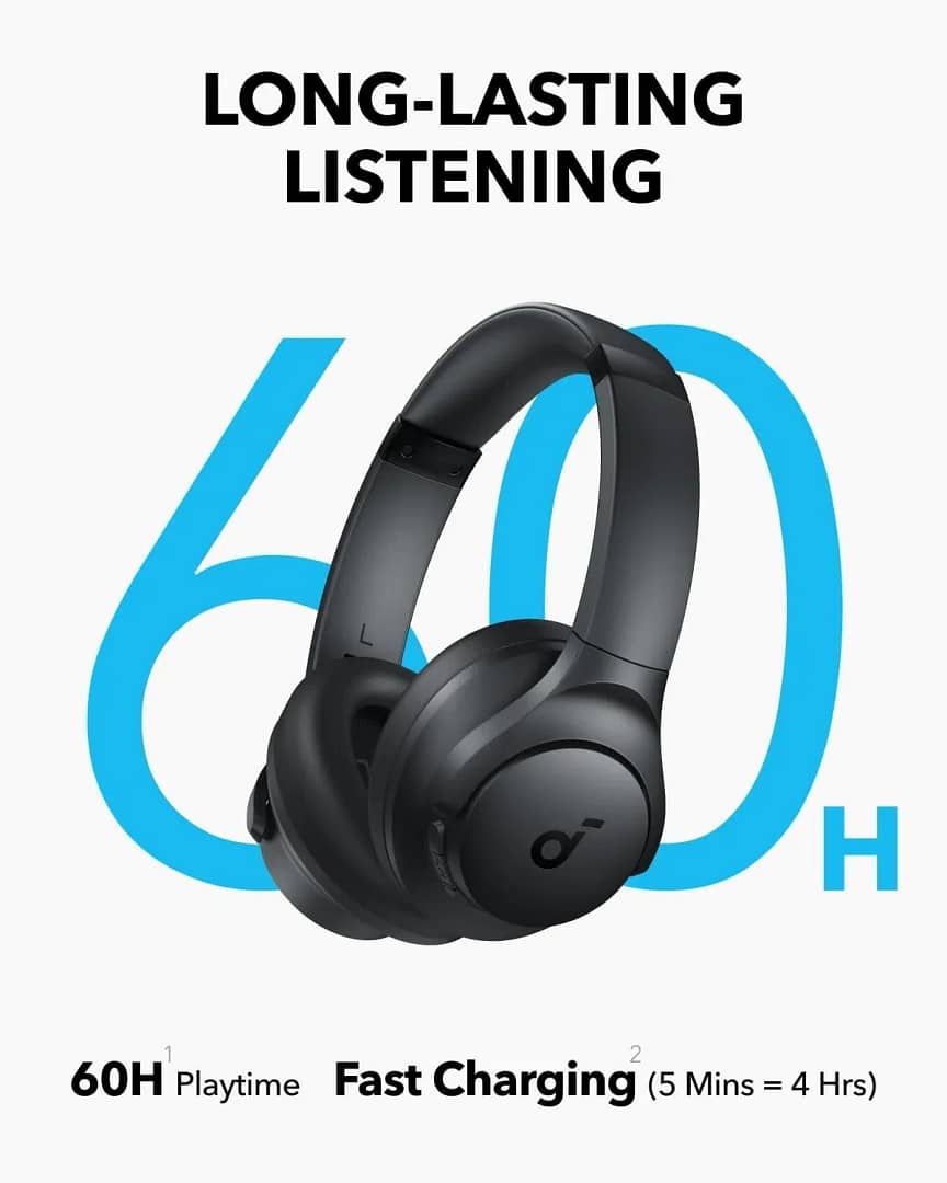 Anker Soundcore Q11i Wireless Over-Ear Headphones - Black-18-month warranty from the local official agent - Image 3