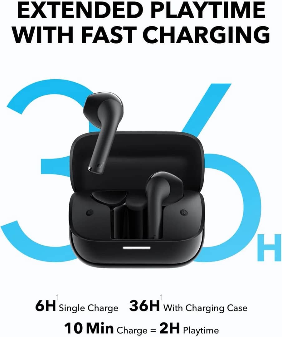⁦سماعات Anker Soundcore K20i اللاسلكية - أسود (A3994H11) ضمان 18 شهر من الوكيل الرسمي المحلي⁩ - الصورة ⁦4⁩